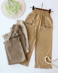 شلوار بگ کتان ترنج