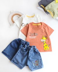 تیشرت شلوارک زرافه بامزه