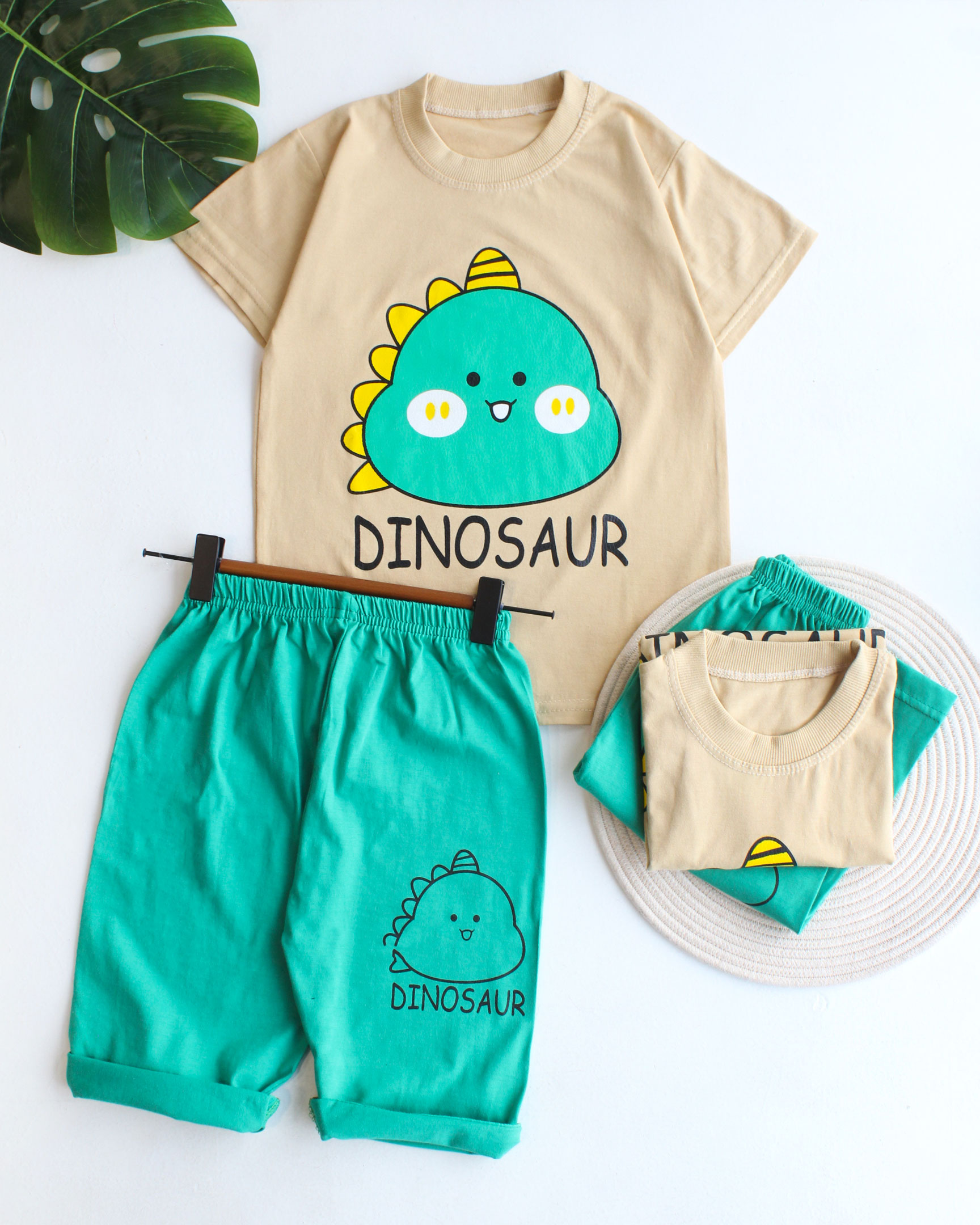 تیشرت شلوارک دایناسور کپلی تیشرت شلوارک دایناسور کپلی