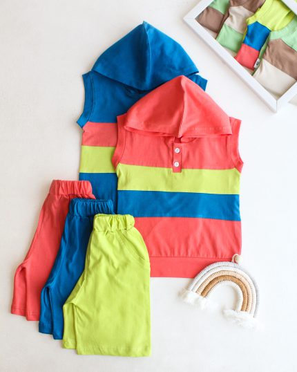 هودی شلوارک بهاری پرچمی