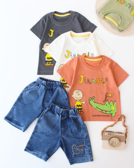 تیشرت شلوارک طوطی و تمساح