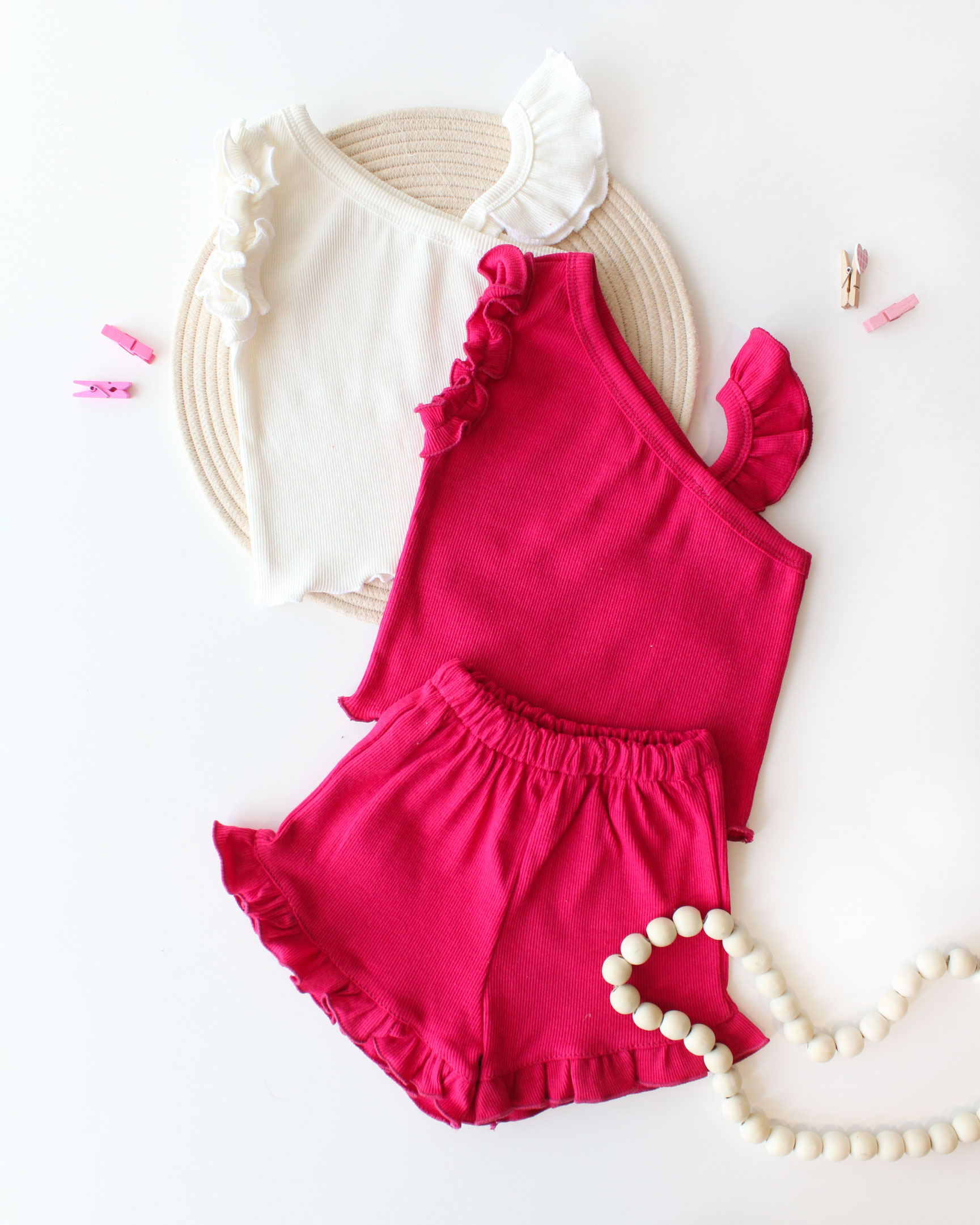 تاپ شلوارک گلی