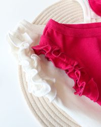 تاپ شلوارک گلی