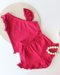 تاپ شلوارک گلی