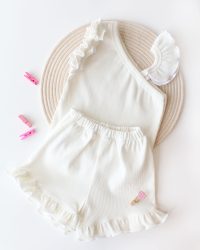 تاپ شلوارک گلی