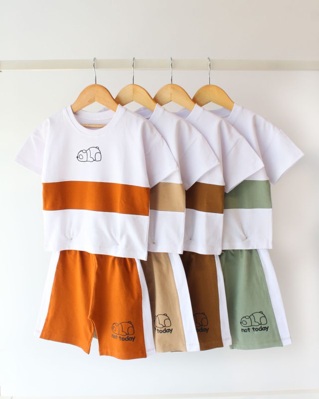 تیشرت شلوارک لش رینگی خرس تنبل