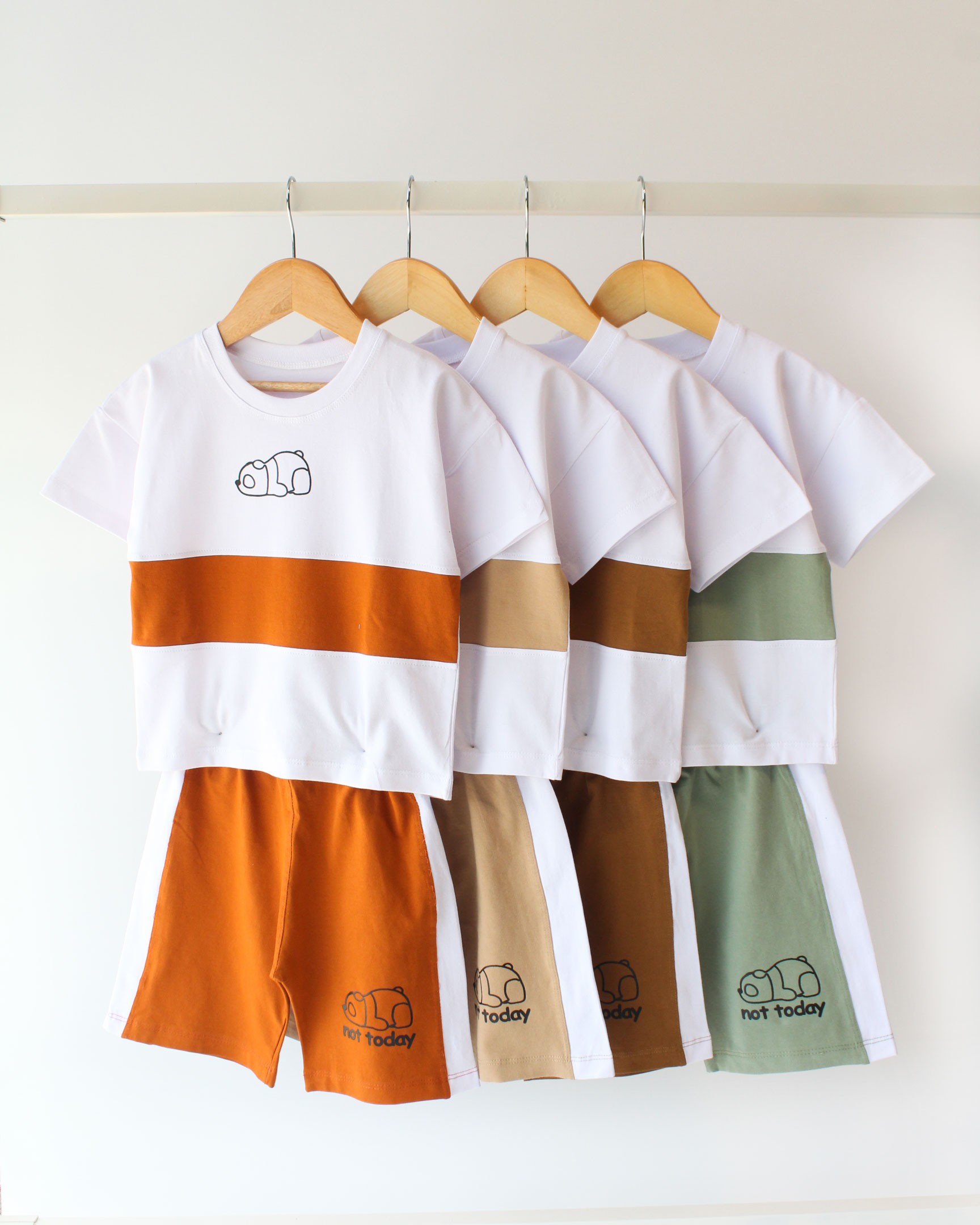 تیشرت شلوارک لش رینگی خرس تنبل