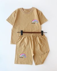 تیشرت شلوارک لش رنگین کمون