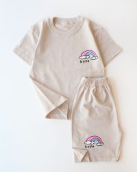 تیشرت شلوارک لش رنگین کمون