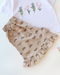 تیشرت شلوارک دخترانه دلوان