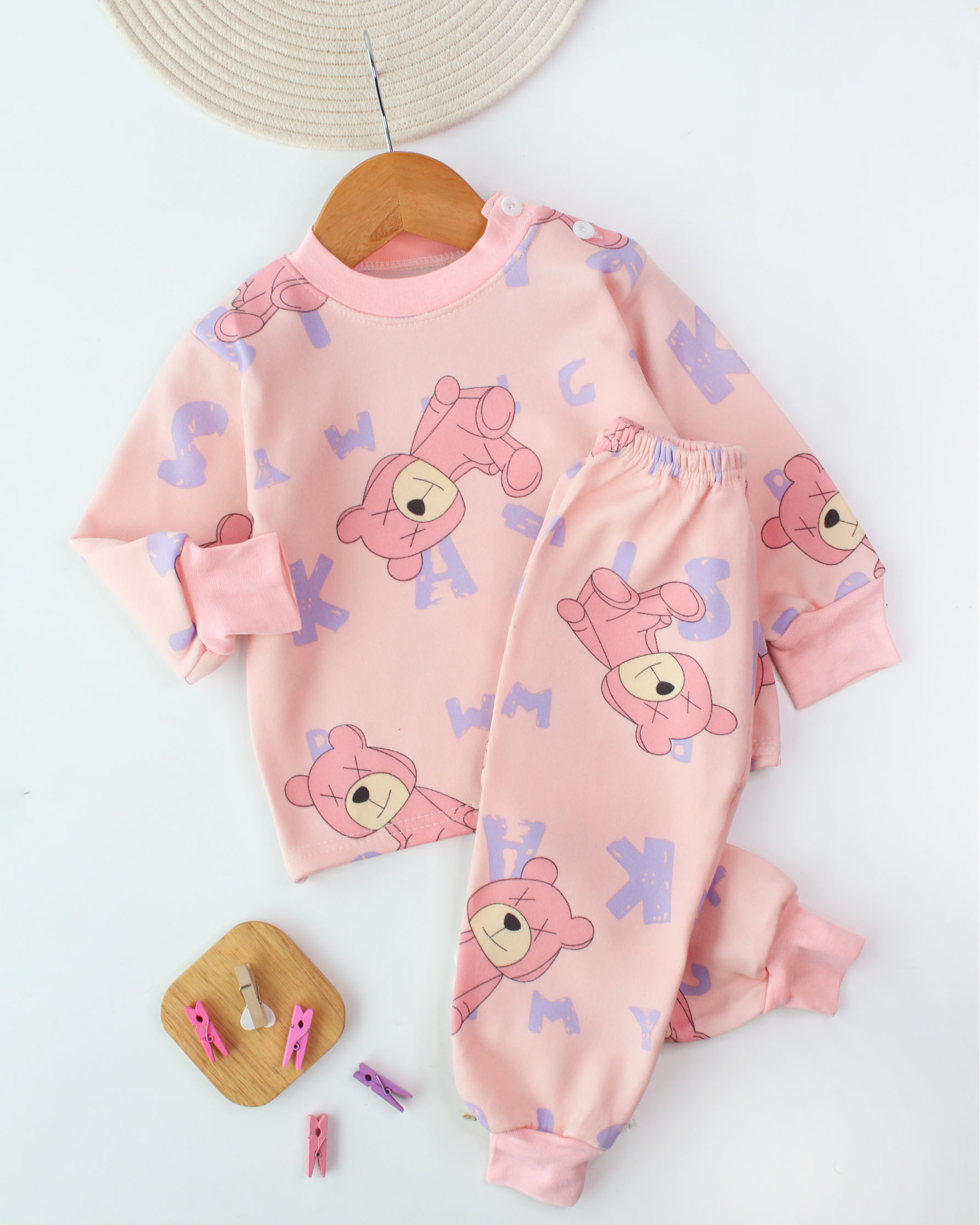 ست وارداتی خرس صورتی